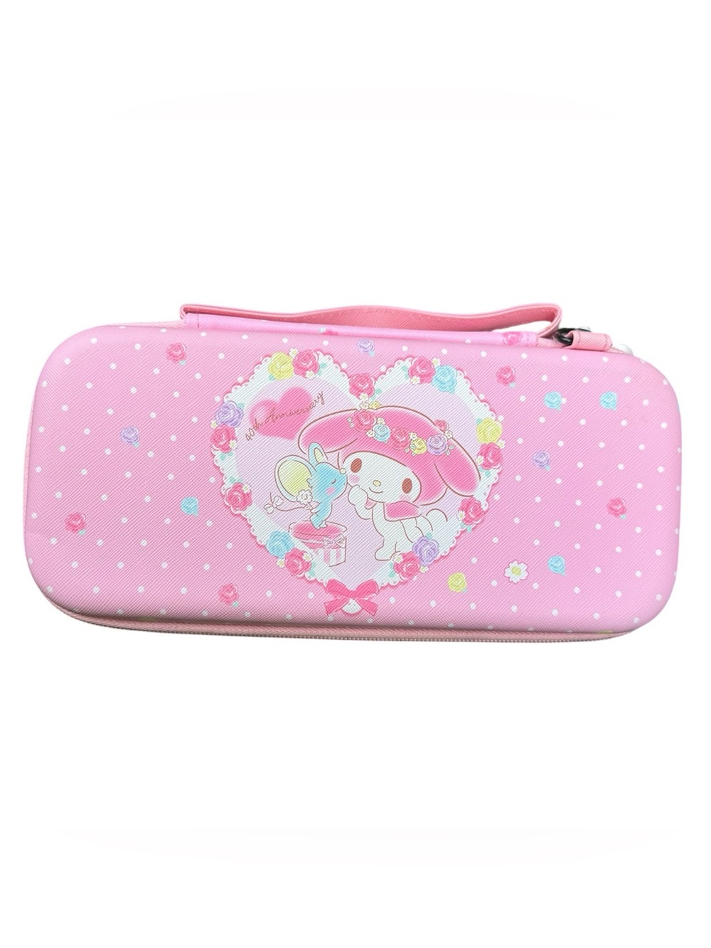 Sanrio My Melody & Flat Kawaii Pink Pastel Girly Gaming Switch Carrying Case